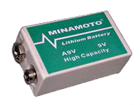 Minamoto A9V-P Primary Lithium-Manganese Dioxide 9V Battery