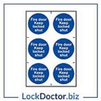 Fire Door Keep Locked Shut 200mm x 300mm PVC Self Adhesive Sign