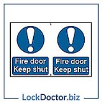 Fire Door Keep Shut 200mm x 300mm PVC Self Adhesive Sign