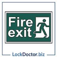 Fire Exit 200mm x 300mm PVC Self Adhesive Sign