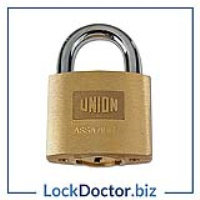 KM139 UNION C-Series 1K42 AVA 50mm Brass Open Shackle Padlock