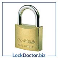 KM4245 CISA 22010 MK Open Shackle Brass Padlock (master keyed)