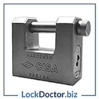 KM744 CISA 28550 LIM Steel Sliding Shackle Padlock 84mm KD