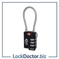 KMAS10210 ASEC 3 wheel combination TSA cable lock