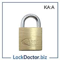 KMAS2500 20mm Locker Padlock (Keyed Alike KA: A)