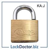 KMAS2513 40mm Locker Padlock  (Keyed Alike KA: J)