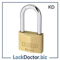 KML19105 ABUS 40mm 65 Series Brass Open Shackle Padlock