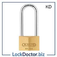 KML19110 ABUS 50mm 65 Series Brass Long Shackle Padlock