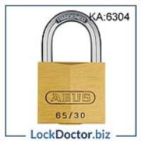 KML19141 ABUS 30mm 65 Series Brass Long Shackle Padlock KA6304