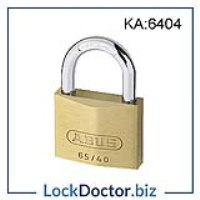 KML19143 ABUS 40mm 65 Series Brass Open Shackle Padlock KA6404