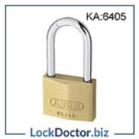 KML19148 ABUS 40mm 65 Series Brass Long Shackle Padlock KA6405