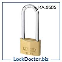 KML19150 ABUS 40mm 65 Series Brass Long Shackle Padlock KA6505