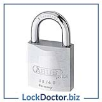 KML19227 ABUS 88 Series Plus Brass 40mm Open Shackle Padlock