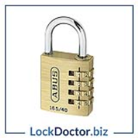 KML19285 ABUS 165 Series Brass Combination Open Shackle Padlock