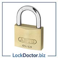 KML19539 ABUS 50mm 65 Series Brass Open Shackle Padlock KA501