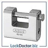 KML19564 ABUS 92 Series Steel Clad Brass Sliding Shackle Shutter Padlock 67mm KD