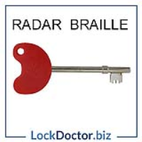 NKS RADAR Disabled Toilet Key with a Braille marked plastic head