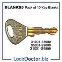 Pack of 10 BLANK 95 Series Locker Key Blanks