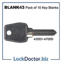 Pack of 10 Key Blanks for Fort Henryville Lockers