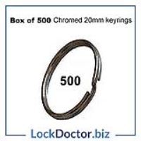 Pack of 500 RING2 20mm Alloy Stock Key Rings
