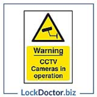 Warning CCTV Cameras in Operation 200mm x 300mm PVC Self Adhesive Sign