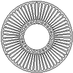 1022 Sunburst Round Circular Tree Grilles