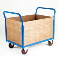 500 Series Platform Trolley - Double Wooden End & Double Side