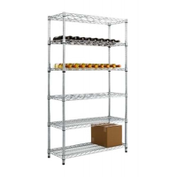 Eclipse Chrome Wire Wine Rack Shelving with Under Storage