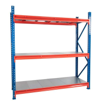 Twin Slot Longspan Racking Starter Bay with Solid Steel Decking