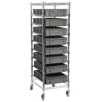 Eclipse Chrome Wire Euro Box Cart (To fit 120mm box)