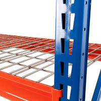 Twin Slot Longspan Racking Beam Level with Wire Mesh Decking