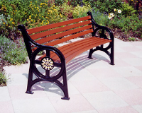 Steel Seating with Timber Slats