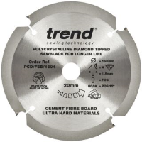 Trend Fibre Cement Circular Saw Blade 160mm 20mm Bore