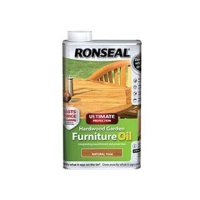 Ronseal HardWood Garden Furniture Oil 1ltr Natural Teak