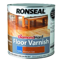 Ronseal Diamond Hard Floor Varnish 2.5ltr Medium Oak