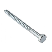 Coach Screw M12 x 80mm Pack of 5 Zinc Plated