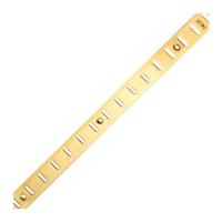 U Section Bookcase Strip 16mm x 2m Electro Brass