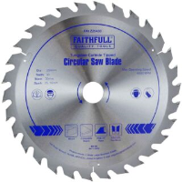 Faithfull Circular Saw Blade 250mm 16,25,30mm Bore 24 Teeth