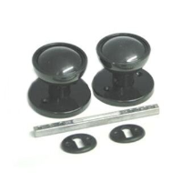 Round Door Knob Set - Black