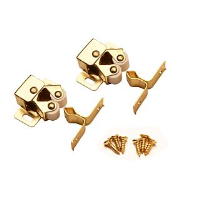 Double Roller Catch Electro Brass (Pack of 2)