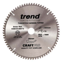 Trend Craft Circular Saw Blade C-Cut 260mm x 72t x 30mm