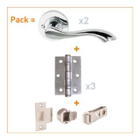 Wave Door Handle Latch Pack - Privacy