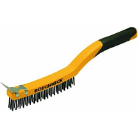 Roughneck Soft Grip Stainless Steel Wire Brush 14"