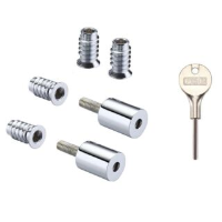 Locking Sash Stops Polished Chrome & Key Pack of 2