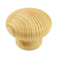 Wooden Knob 35mm Pine Pack of 2
