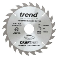 Trend Saw Blade 165mm 16,20,30mm Bore 24 Teeth