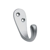 Single Robe Hook 50mm Satin Chrome