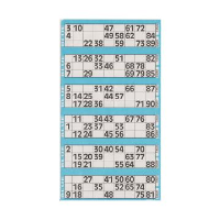 Jumbo Bingo Ticket Singles, 6 to View Pack, Blue