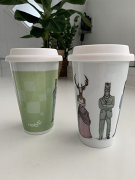 Personalised Ceramic Travel Mug With Lid