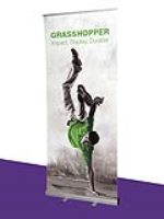 Custom Made Grasshopper Banner Stand For Events